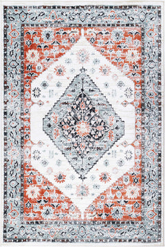 Statement Traditional Cream Terracotta Rug