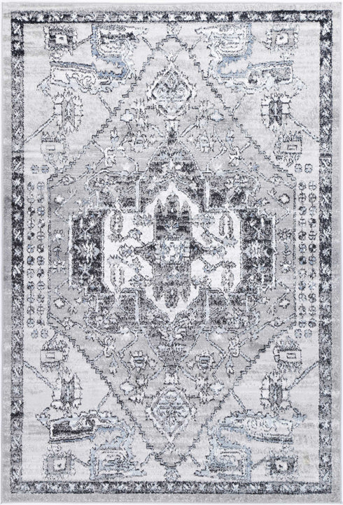 Statement Traditional Light Grey Rug - ADORE RUGS and FLOORING