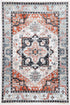 Statement Traditional Terracotta Charcoal Rug - ADORE RUGS and FLOORING