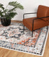 Statement Traditional Terracotta Charcoal Rug - ADORE RUGS and FLOORING