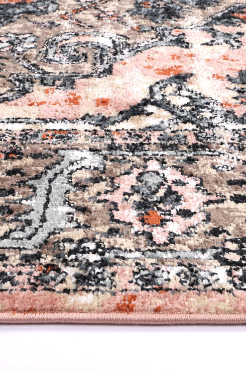 Statement Traditional Terracotta Cream Rug - ADORE RUGS and FLOORING