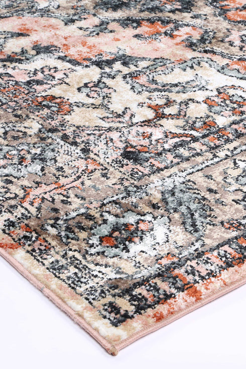 Statement Traditional Terracotta Cream Rug - ADORE RUGS and FLOORING