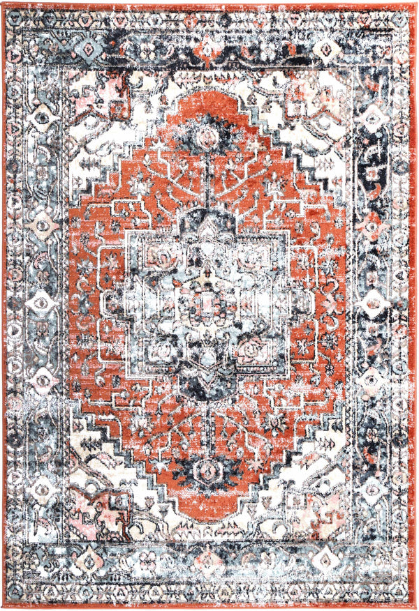 Statement Traditional Terracotta Rug - ADORE RUGS and FLOORING