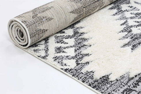 Mono Tribal Cream Anthracite - ADORE RUGS and FLOORING