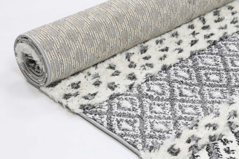 Mono Tribal Edge Cream Anthracite - ADORE RUGS and FLOORING
