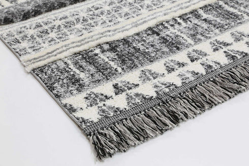Mono Tribal Lines Cream Anthracite - ADORE RUGS and FLOORING