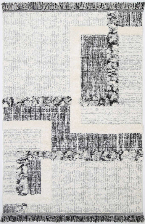 Mono Tribal Modern Cream Anthracite - ADORE RUGS and FLOORING