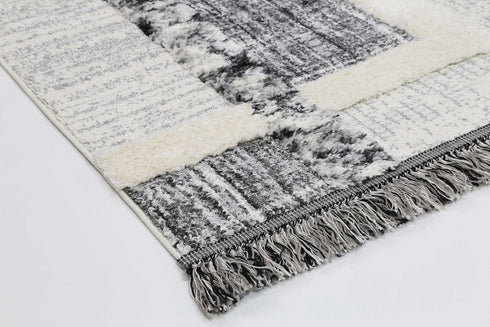 Mono Tribal Modern Cream Anthracite - ADORE RUGS and FLOORING