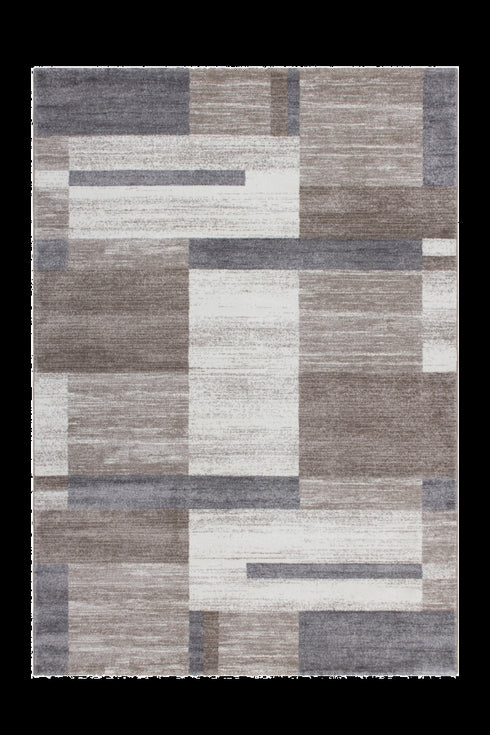 Feeling 501 Beige Silver Simple Thick Geometric Rug - ADORE RUGS and FLOORING