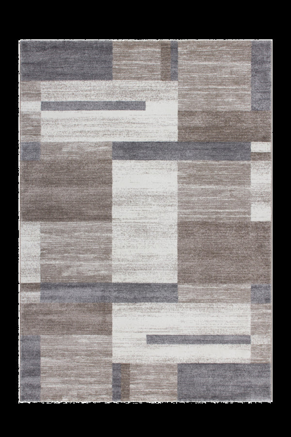 Feeling 501 Beige Silver Simple Thick Geometric Rug - ADORE RUGS and FLOORING