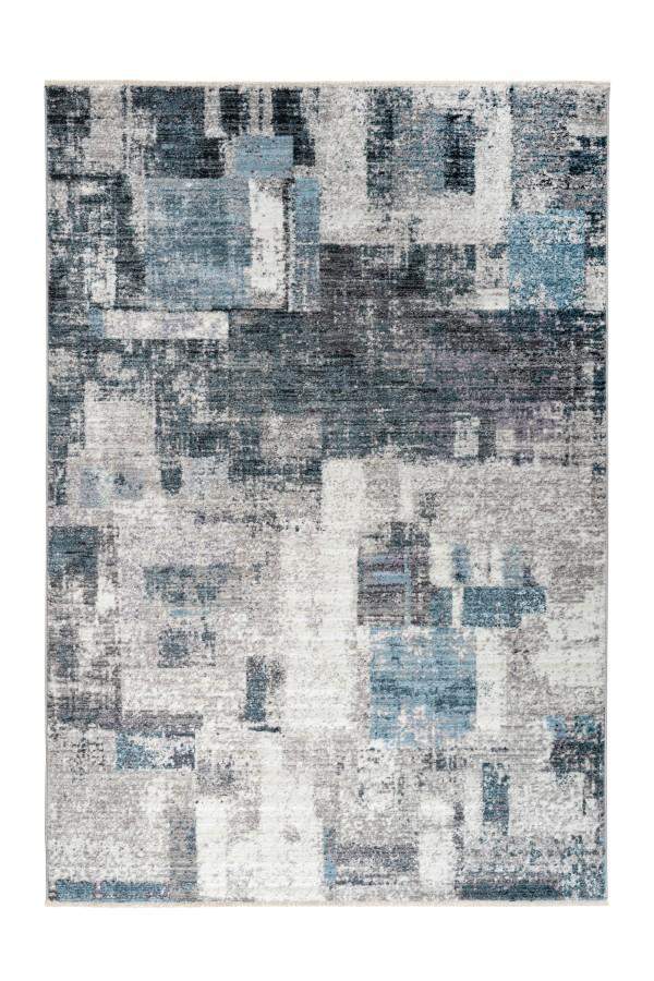 Medellin 407 Silver Blue Rug With Patch Design - ADORE RUGS and FLOORING