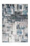 Medellin 407 Silver Blue Rug With Patch Design - ADORE RUGS and FLOORING