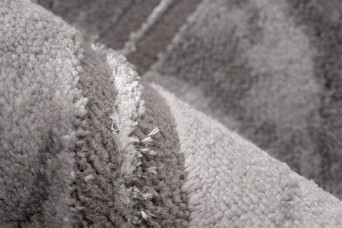 Marmaris 402 Silver Grey Rug with Geometric Pattern - ADORE RUGS and FLOORING