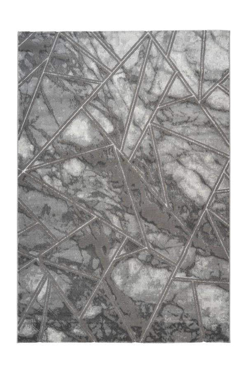 Marmaris 402 Silver Grey Rug with Geometric Pattern - ADORE RUGS and FLOORING - Miss Amara Rugs