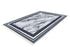 Peri 202 Silver White Machine Washable Marble Rug With Border - ADORE RUGS and FLOORING