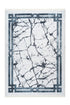 Peri 204 Silver Blue Machine Washable Marble Rug With Border - ADORE RUGS and FLOORING