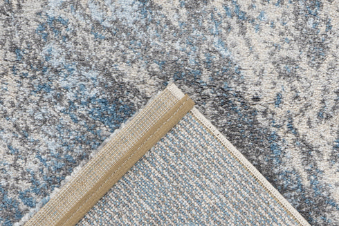Sensation 501 Thick Modern Blue and Grey Abstract Rug - ADORE RUGS and FLOORING