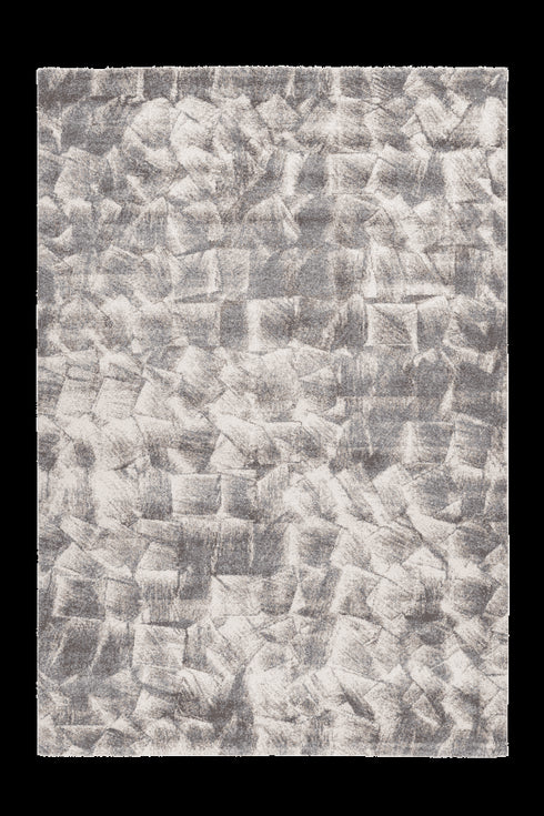 Sensation 504 Thick Modern Grey Beige Rug with Jagged Design - ADORE RUGS and FLOORING