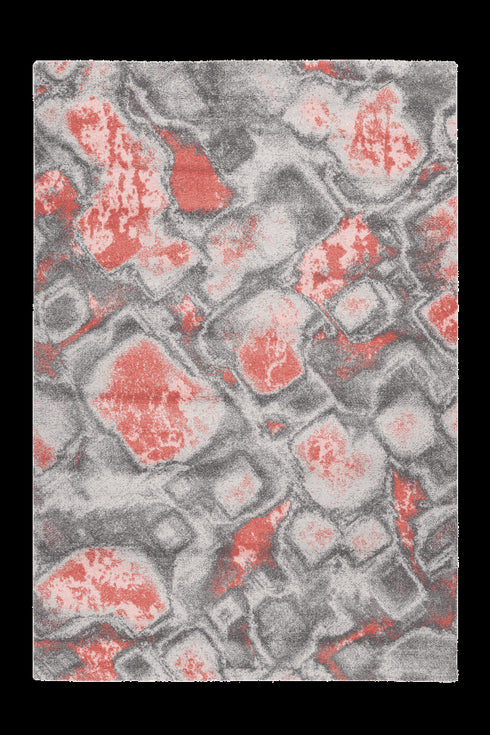 Sensation 505 Thick Modern Red Rug with Abstract Geometric Design - ADORE RUGS and FLOORING