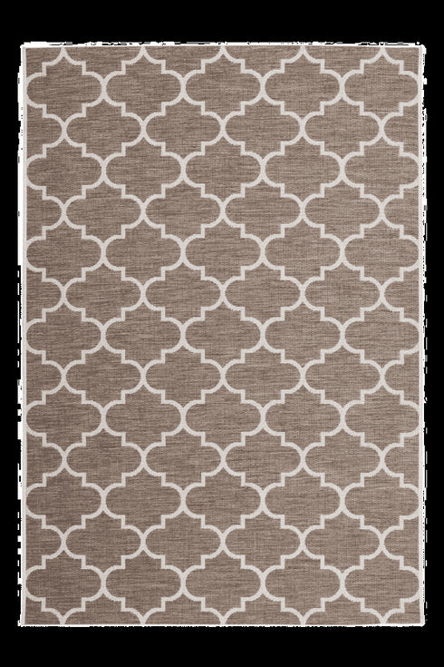 Sunset 604 Outdoor and Kitchen Beige Rug with Moroccan Design - ADORE RUGS and FLOORING