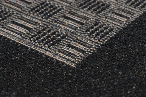 Sunset 608 Outdoor and Kitchen Taupe Rug with Sisal Black Border Design - ADORE RUGS and FLOORING