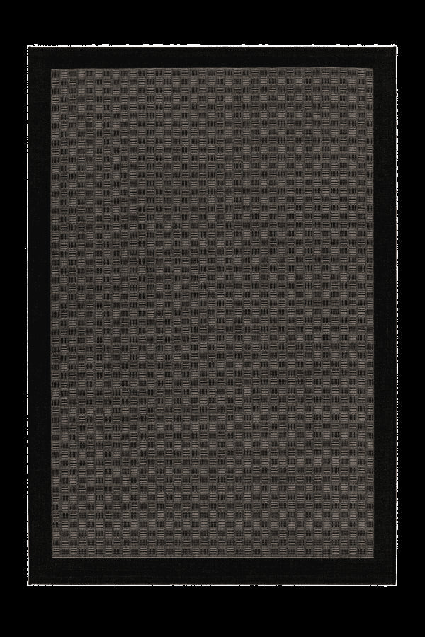 Sunset 608 Outdoor and Kitchen Taupe Rug with Sisal Black Border Design - ADORE RUGS and FLOORING