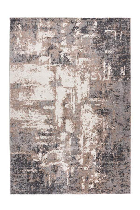 Trendy 401 Beige Silver Contemporary Rug - ADORE RUGS and FLOORING