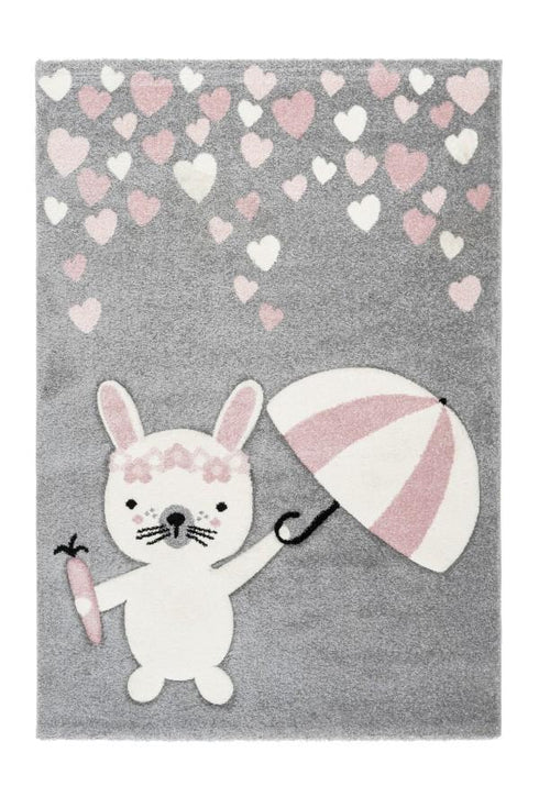 Amigo 326 Pink Rabbit Kids Rug - ADORE RUGS and FLOORING