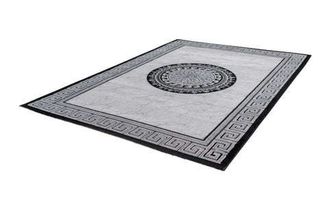 Grey Black Versace Rug - ADORE RUGS and FLOORING