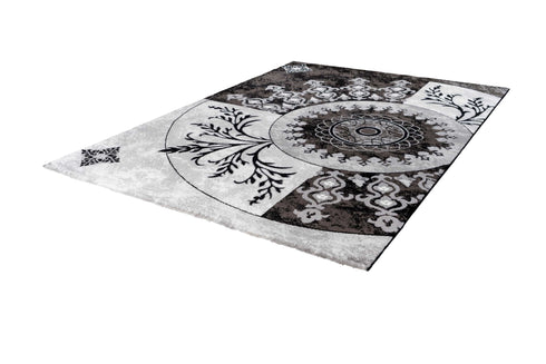 Black Grey Floral Rug - ADORE RUGS and FLOORING
