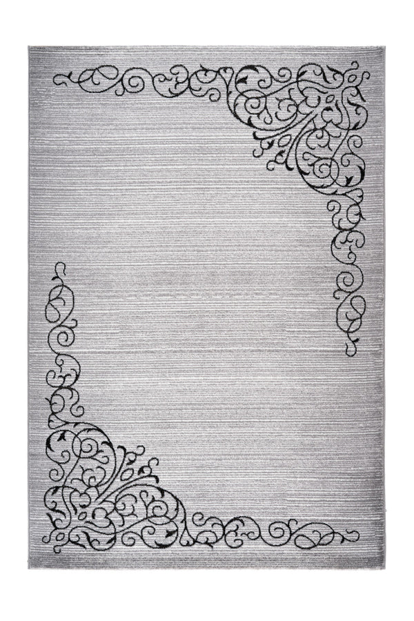 Aura 785 Silver Floral Border Rug - ADORE RUGS and FLOORING