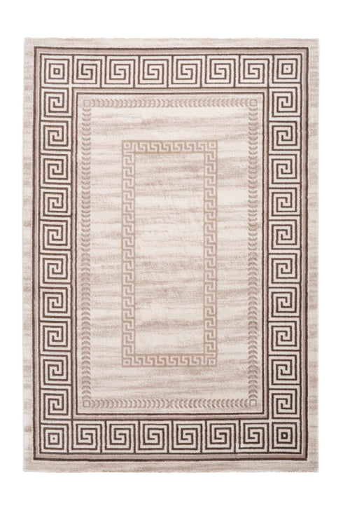 Aura 786 Beige Modern Rug with Rectangular Design Border - ADORE RUGS and FLOORING