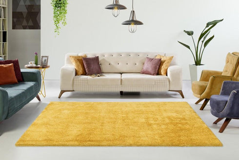 Yellow Shaggy Carpet - ADORE RUGS and FLOORING