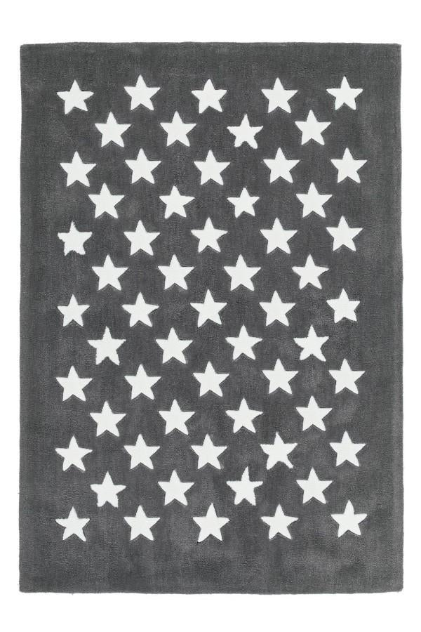 Dream 701 Grey Kids Rug with White Stars - ADORE RUGS and FLOORING