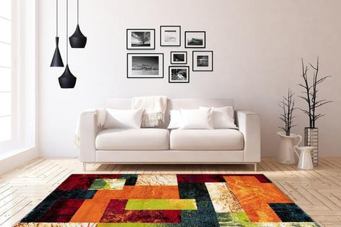 Espo 303 Rainbow Checkered Rug - ADORE RUGS and FLOORING