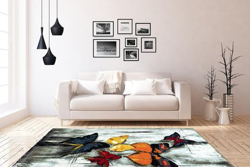 Espo 310 Butterfly Colourful Rug - ADORE RUGS and FLOORING