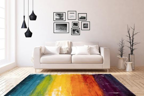 Espo 311 Rainbow Multi Colour Thick Turkish Rug - ADORE RUGS and FLOORING