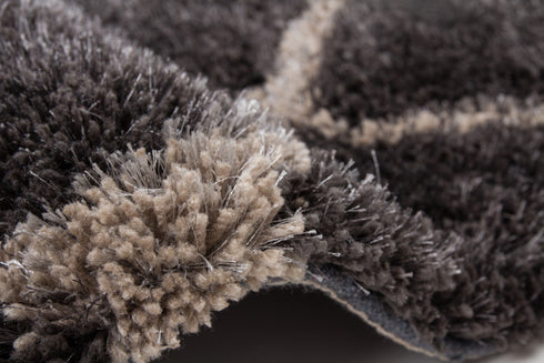 Grace 800 Graphite Diamond Pattern Shaggy Rug - ADORE RUGS and FLOORING