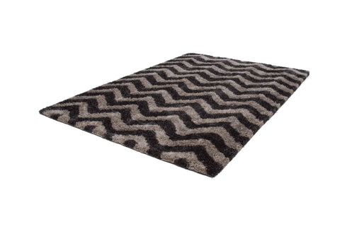 Grace 801 Graphite Shaggy Zig Zag Rug - ADORE RUGS and FLOORING