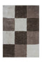 Brown Checkered Shaggy Rug - ADORE RUGS and FLOORING