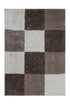 Brown Checkered Shaggy Rug - ADORE RUGS and FLOORING