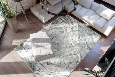 Marble 700 Silver Super Soft High Quality Fluffy Rug - ADORE RUGS and FLOORING