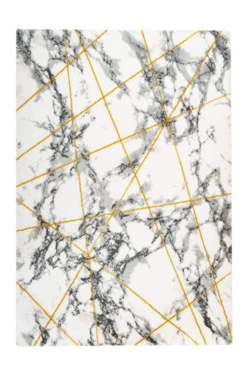 Marble 701 Yellow Super Soft High Quality Fluffy Rug - ADORE RUGS and FLOORING