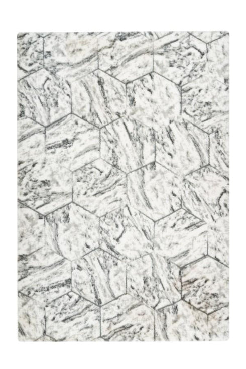 Marble 702 Silver Super Soft Beehive Rug - ADORE RUGS and FLOORING