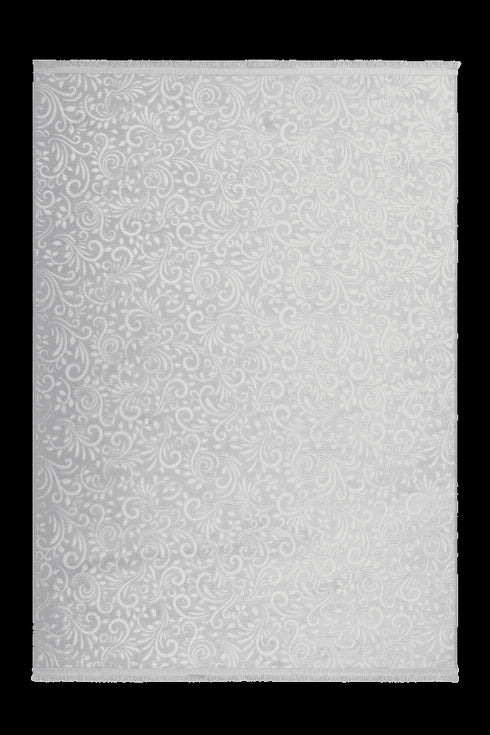 Peri 100 Grey Floral Machine Washable Rug - ADORE RUGS and FLOORING