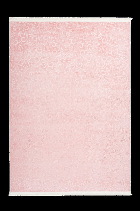 Peri 100 powder pink Floral Machine Washable Rug - ADORE RUGS and FLOORING