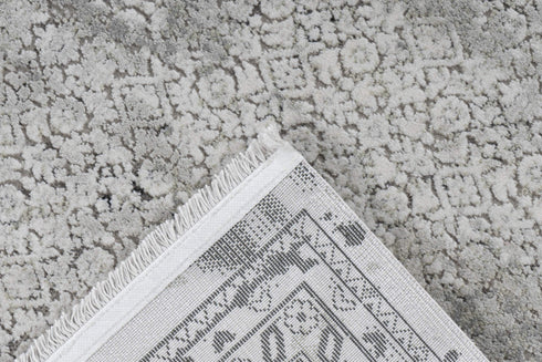 Pierre Cardin - Villette 701 Silver Luxury Transitional Rug with Shades of Olive - ADORE RUGS and FLOORING