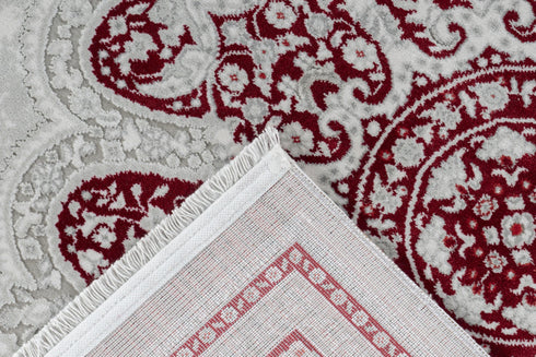 Pierre Cardin - Villette 702 Luxury Red Rug with Floral Centre Medallion - ADORE RUGS and FLOORING