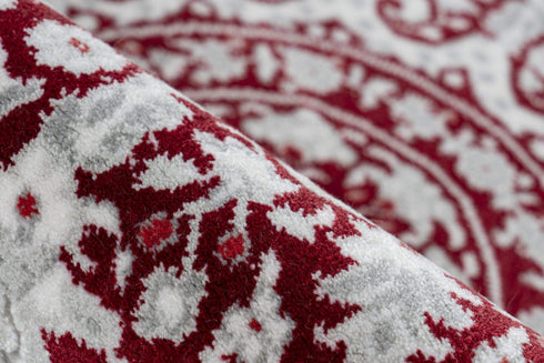 Pierre Cardin - Villette 702 Luxury Red Rug with Floral Centre Medallion - ADORE RUGS and FLOORING