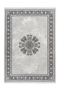 Pierre Cardin - Villette 702 Luxury Silver Rug with Floral Centre Medallion - ADORE RUGS and FLOORING